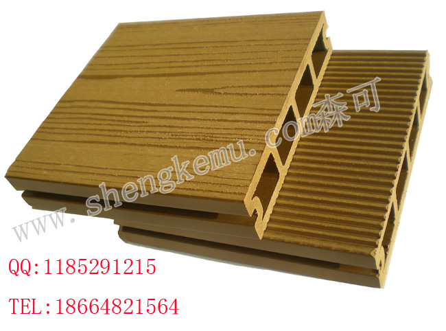 塑木WPC仿木地板生产厂家花园别墅地板亲水平台14630地板